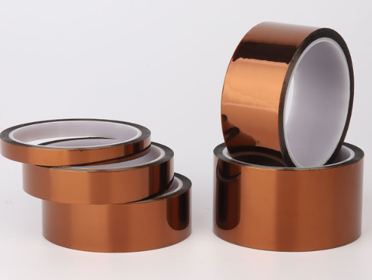 خرید نوار 50μm Polyimide PI با چسب سیلیکونی، مقاومت در برابر دمای بالا تا 260 °C تولید آنلاین
