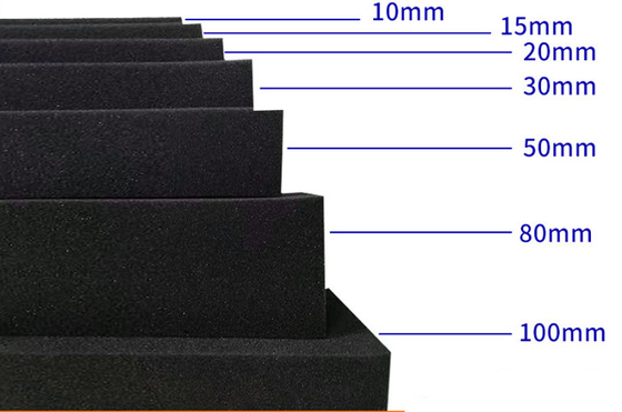 C4305 قابل اشتعال Neoprene کف لاستیک لاستیک مواد 1mm ~ 30mm ضخامت رنگ سیاه